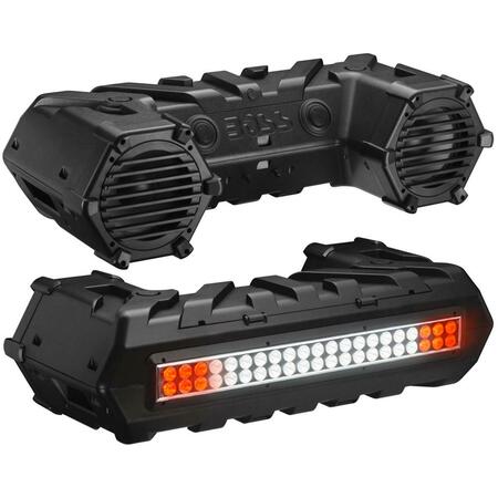 BOSS AUDIO SYSTEMS 1Y8379 Amplified All-Terrain Sound System with Bluetooth Enabled LED Light Bar ATVB95LED